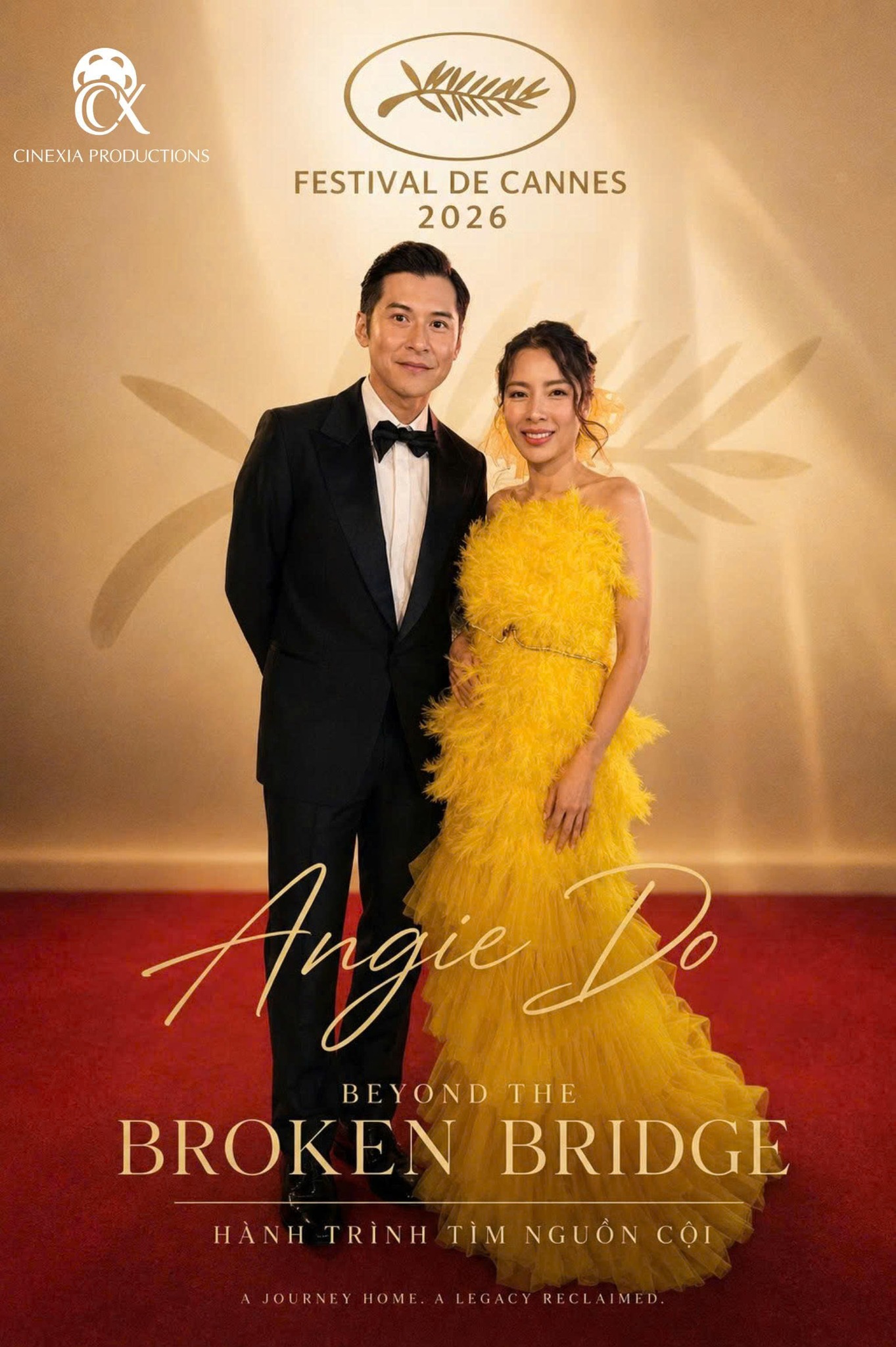 Nhà sản xuất Angie Do và diễn viên Hong Carlos Chan tại Cannes 2026.